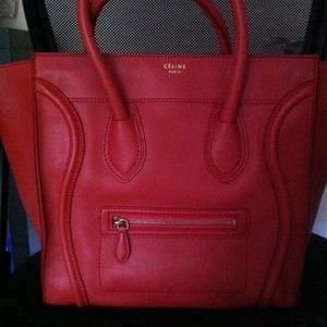 Celine Mini luggage in Red
